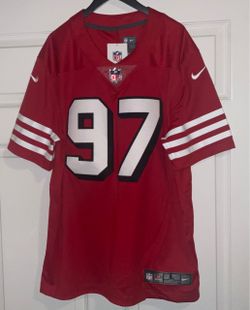 San Franciso 49ers Nick Bosa Red Home Jersey #97 Adult men’s Size Large purchased at Levis Stadium New with tags