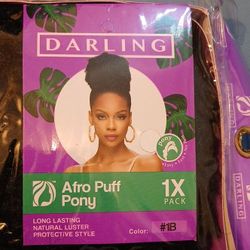 Darling curly afro puff