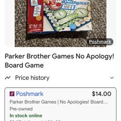Parker Bro’s No-Apologies Board Game-NEW