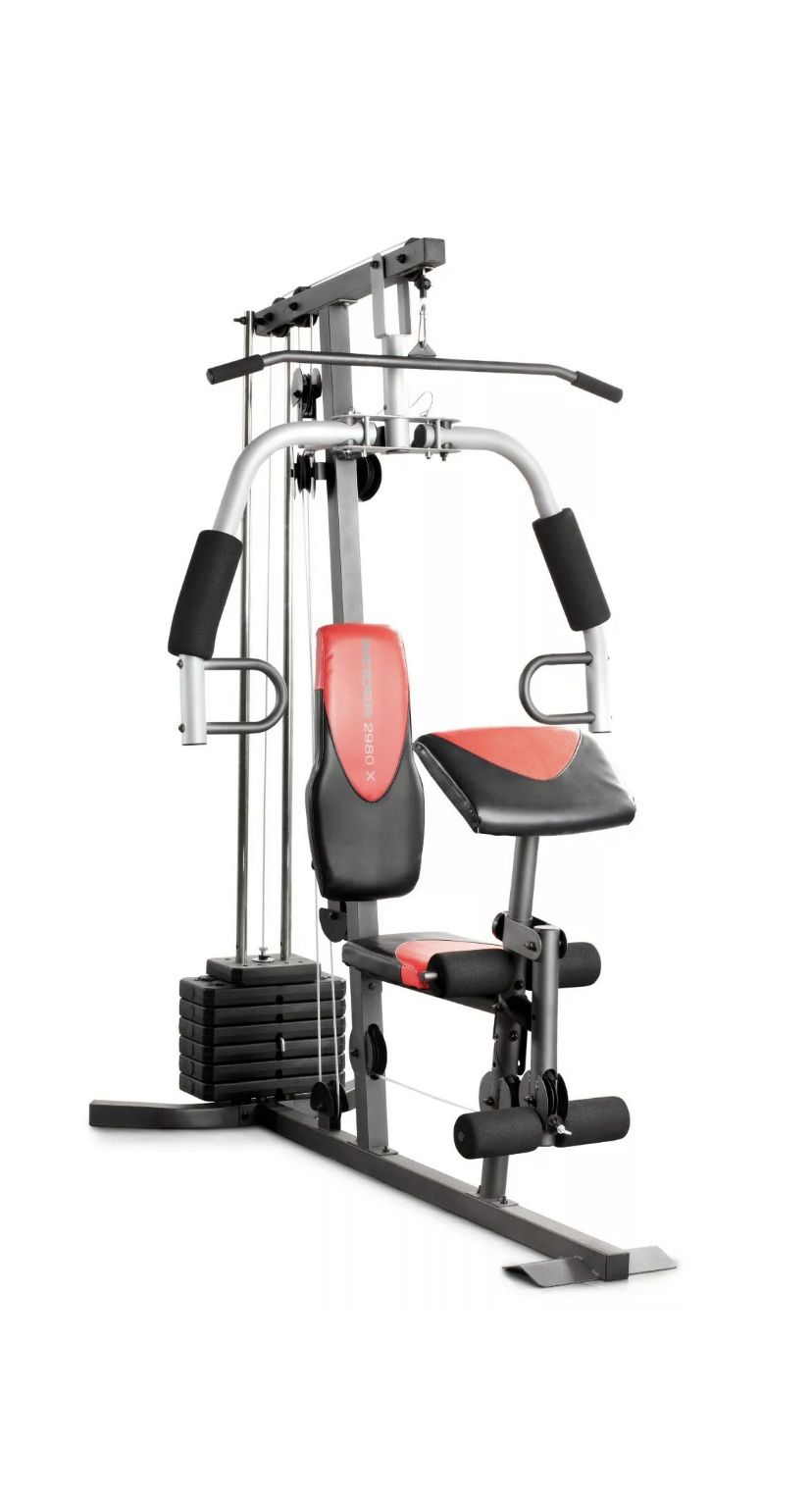 Weider Home Gym Equipment Exercise Workout Machine, 80 Lb Vinyl Weight | 2980 