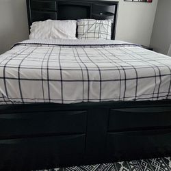 Queen Black Color Bed Frame Only
