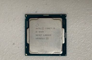 i5-8400 — 6 cores, 2.8GHz base, 4.0GHz turbo