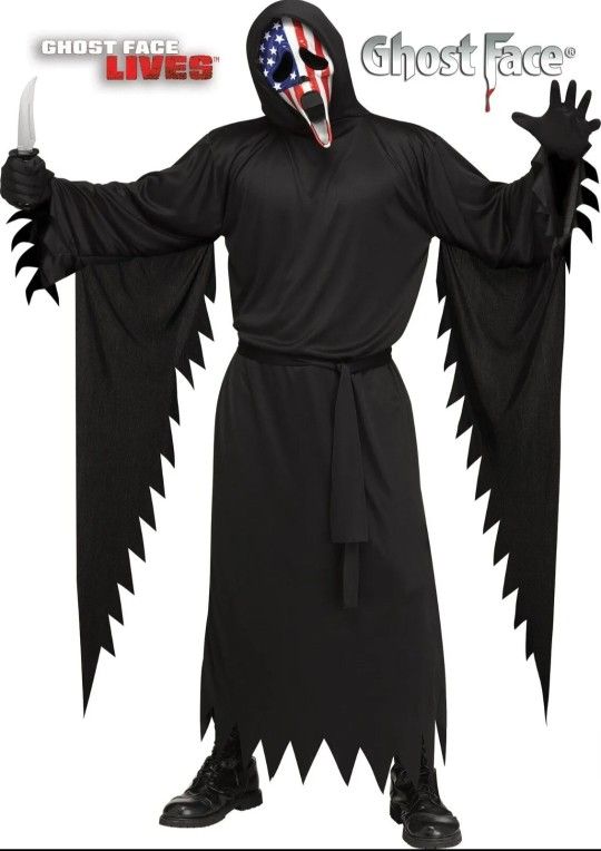 Adult Ghost Face Lives Patriot Mask Robe Mens Halloween Costume One Size Scream Fun World
Officially Licensed Ghost Face Lives! Merchandise