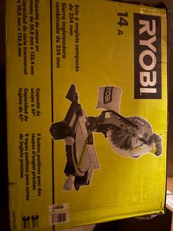 RYOBI compound saw with led lignt