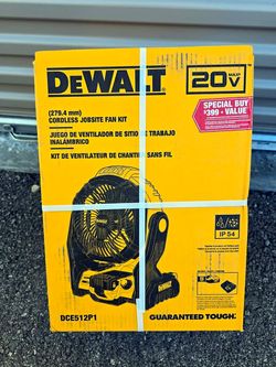 DEWALT 20V MAX Cordless Jobsite Fan Kit with 5.0Ah Battery & Charger – DCE512P1