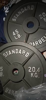 General 45lb Olympic barbell weight plates