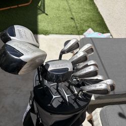 Left Handed John Daily Hippo Golf Clubs and Bag