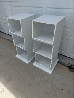 2 white cabinet