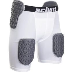 Schutt Men's Protech All-In-One White/Grey Football Girdle Padded Size Large