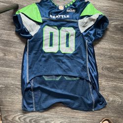 Kids Seattle Seahawks Shirt Jersey Size In Sticker Says 2X More Like 8-10 