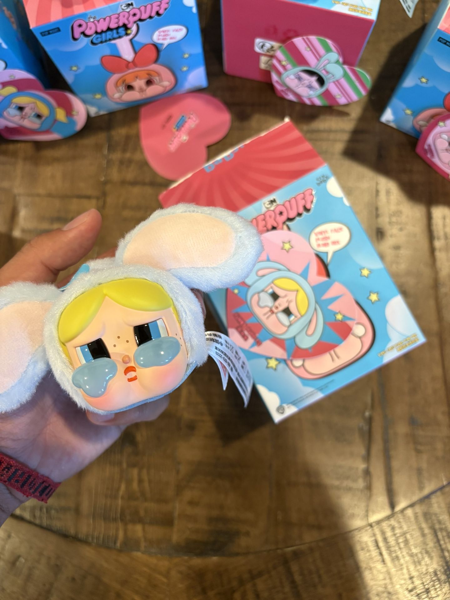 Pop Mart CRYBABY x Powerpuff Girls Series Bunny Bubbles Vinyl Face Plush
