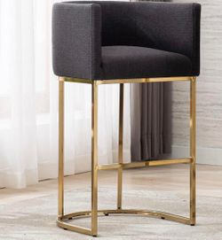 New -32" H Bar Height Bar Stool with Barrel Back and Arms