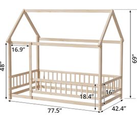 Twin House floor Bed Frame Never Used New In Box
