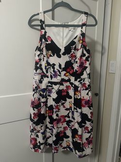 White Floral Dress Size 10