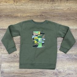 Garanimals Toddlers 5T Boys Crew Neck Sweater Green Graphic Sweatshirt Boys
