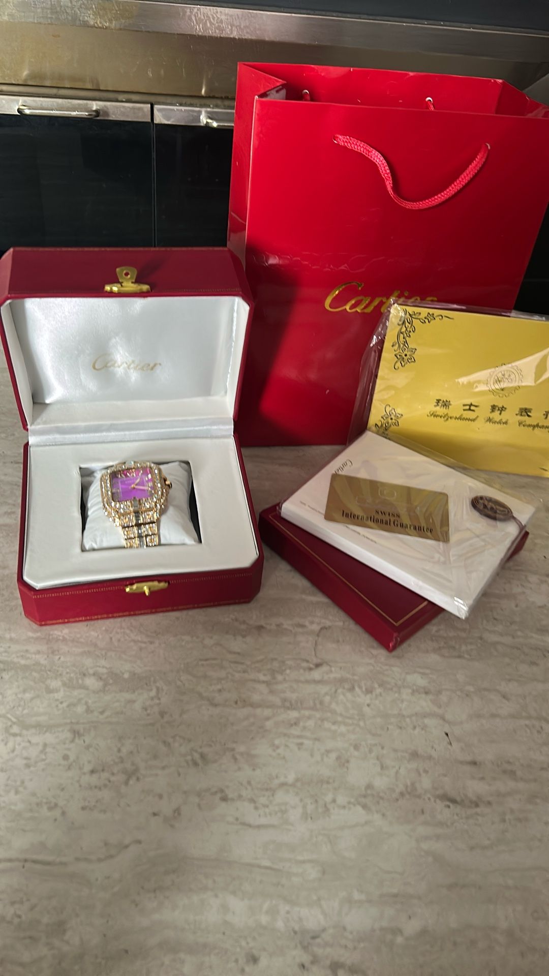 Cartier Moissanite Watch