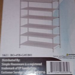 Simple Houseware 6-Tier Shoe Rack Storage Organizer gray $50 new in box