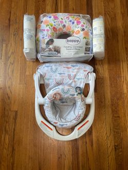 Brand New Baby Bundle - Fisher-Price Seat, Boppy Pillow, & Pampers