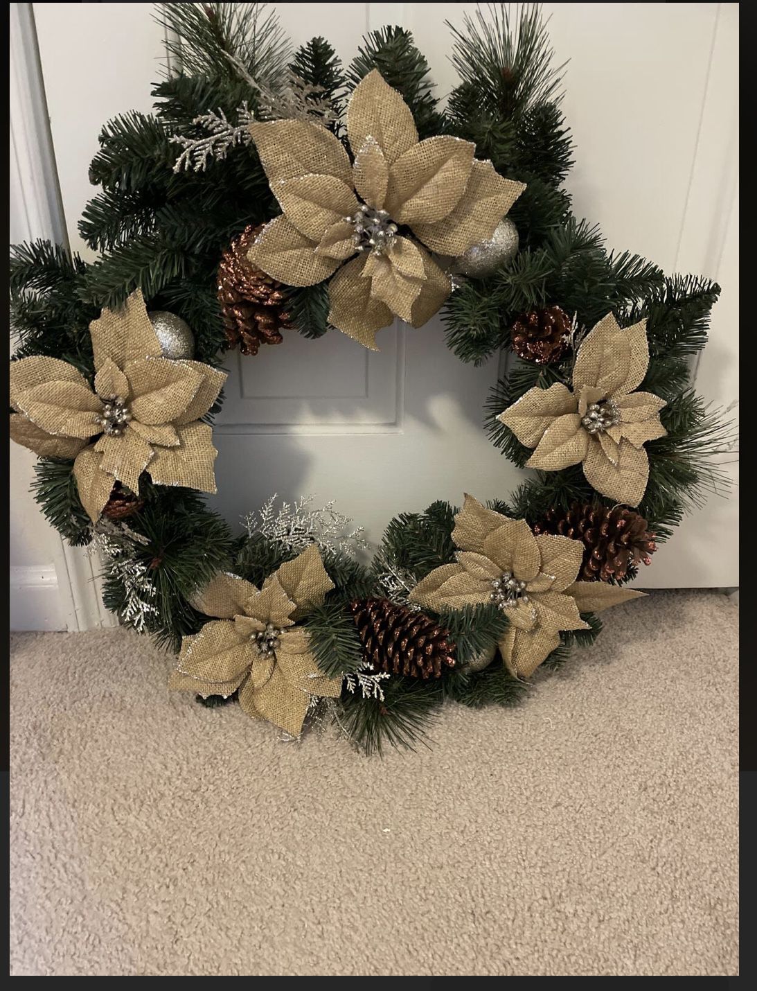 Christmas Holiday Wreath ( new with tag)