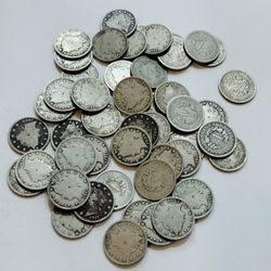 Lot Of (50) Antique Liberty V Nickel Coins / Old Nickels