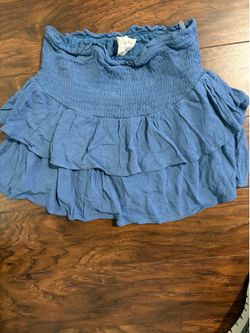 Hayden Mini Blue Skort Skirt Shirred Top Size XS