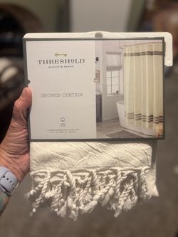 Fabric shower curtain