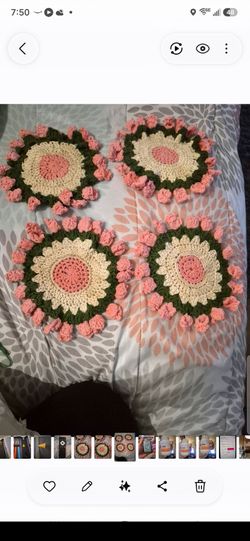 Flowers Crochet Coaster