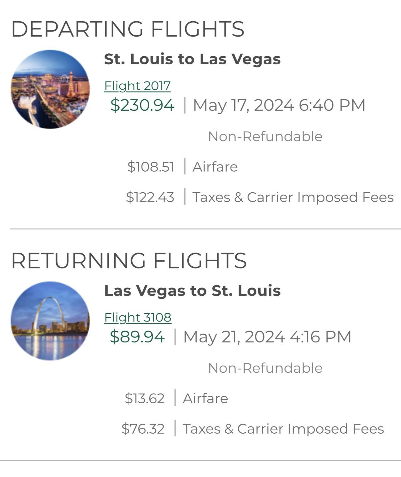 Flights to Vegas For 3 