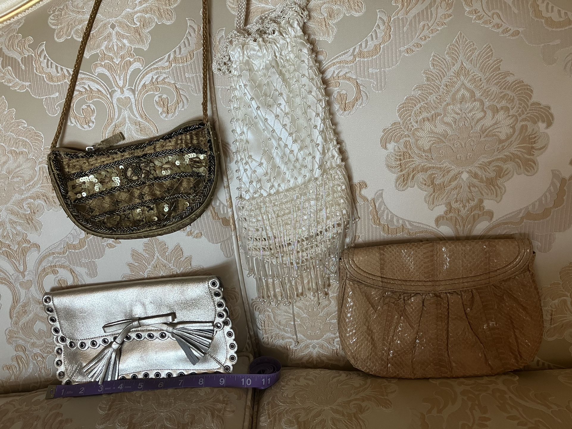 4 Leather/ Beaded Small Bags