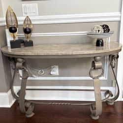 Faux marble Accent Table