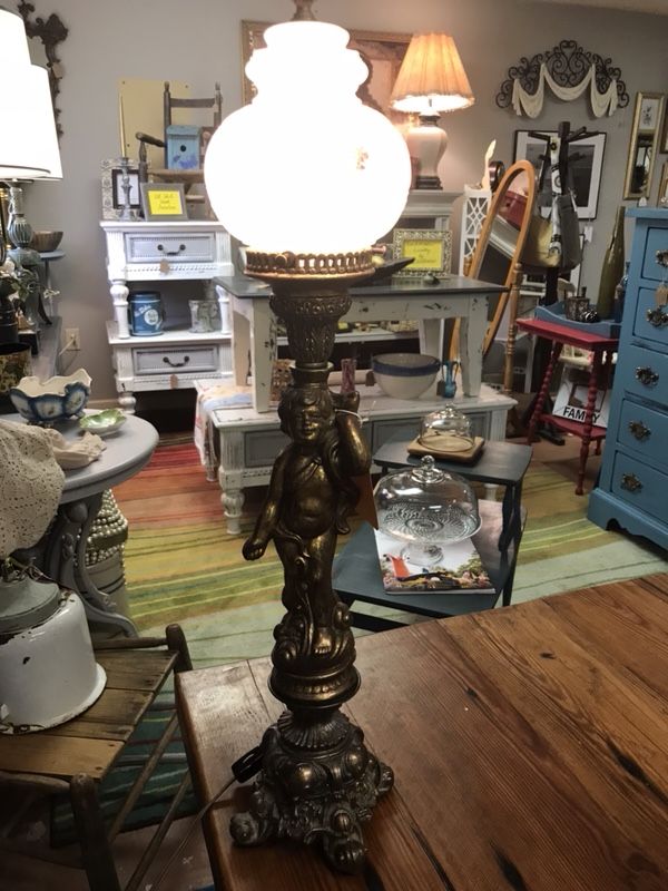 Antique Cherub Lamp Beautiful And Great Condition Antiques In Antique Cherub Lamp Beautiful And Great Condition Antiques In Baton Rouge La Offerup