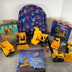 Kids Construction Theme Bundle with Backpack