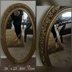 Oval Mirror $60 Firm 