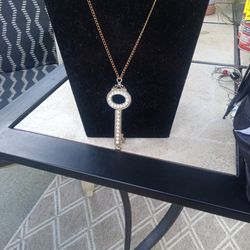 Rhinestone Key Pendant