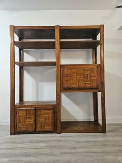 Postmodern Oak Etagere