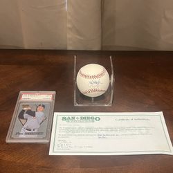 Sean Burroughs Autographed Baseball and Graded Rookie Card
