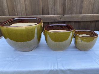 Ceramic Planter Set Of 3