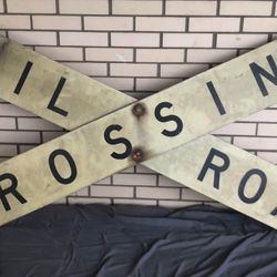 Vintage Railroad Crossing Sign