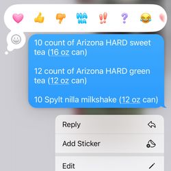 message with questions