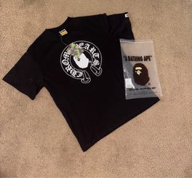 Black Chrome hearts Bape shirt