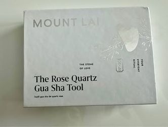 Mount Lai Rose Quartz Gua Sha Facial Tool – The Stone of Graceful Radiance – 100% Genuine Rose Quart