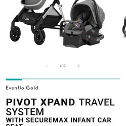 Even Flo Pivot Stroller With Car Seat And Car Seat Base 
