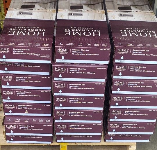 Home Decorators Waterproof Laminate Flooring with Attached Underlayment - 190 Sq Ft - Simsbury Glen Oak