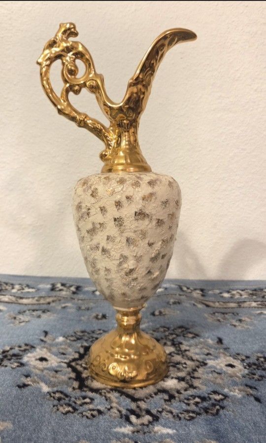 Vintage (1940s?) Ewer Pitcher With Design Signed Louise