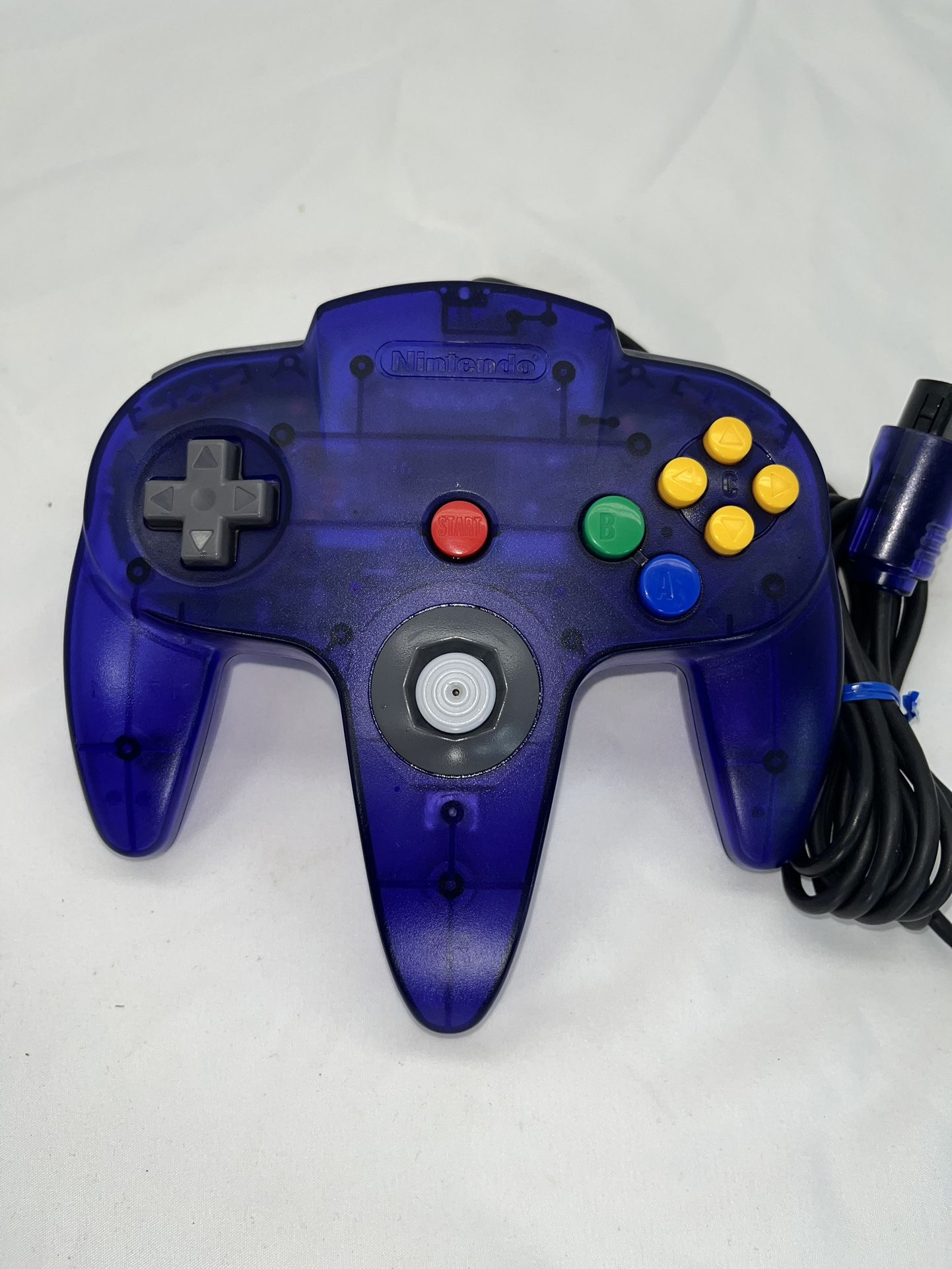OEM Nintendo N64 Midnight Blue Clear Controller for Sale in