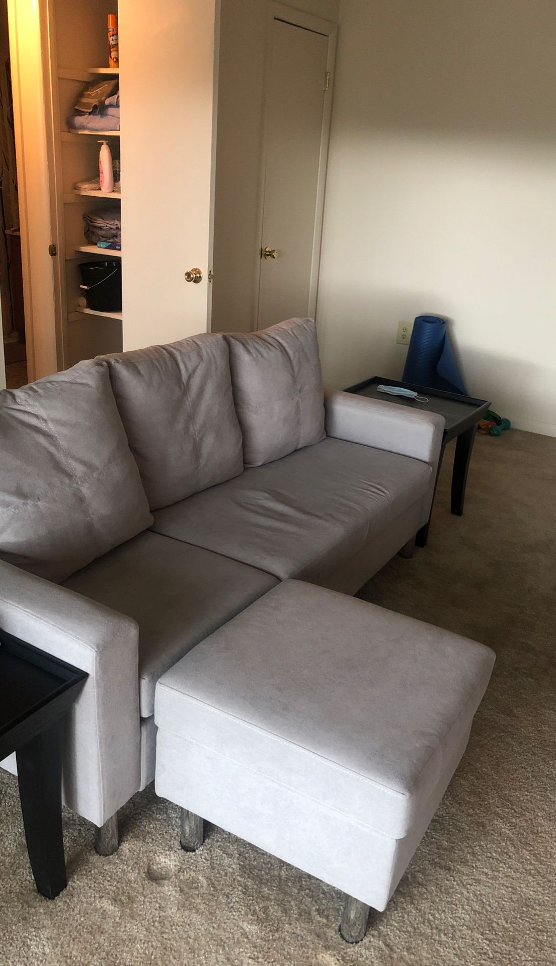 Small gray sectional