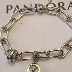 Pandora Bracelet With Charms In Box 