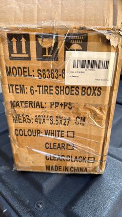 6-Pack Clear Stackable Shoe Boxes