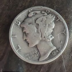 COIN COLLECTORS 1942 Mercury Silver Dime 