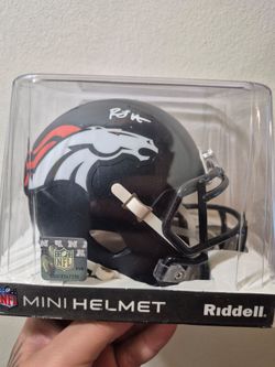 Rj Harvey signed mini helmet